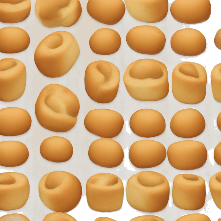 dinner roll without face emoji