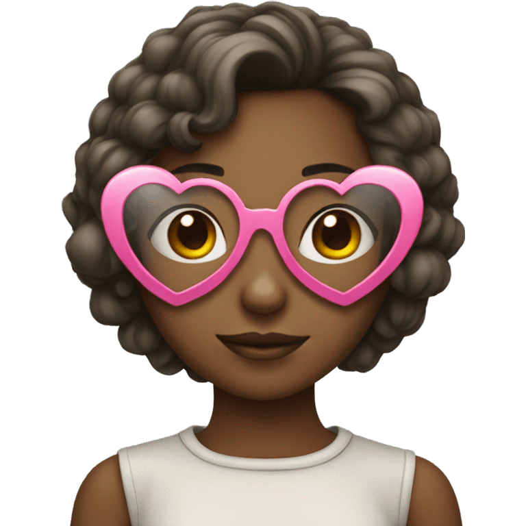 girl wearing heart glasses  emoji