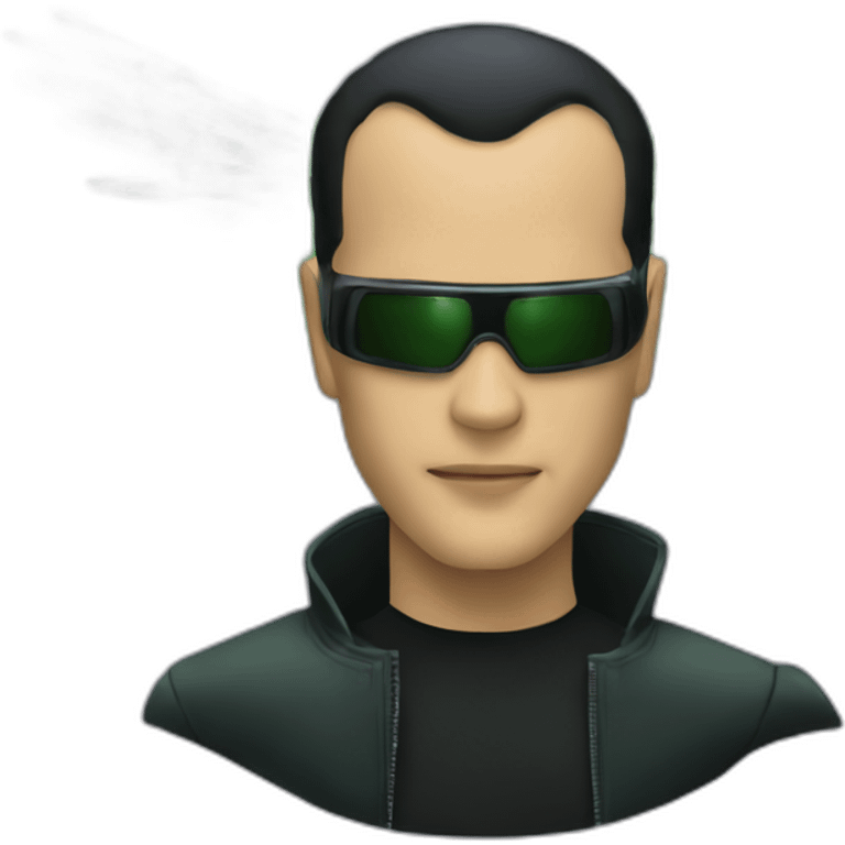 neo the matrix flying emoji