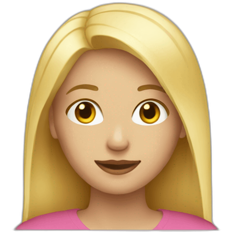 blond woman on a laptop emoji