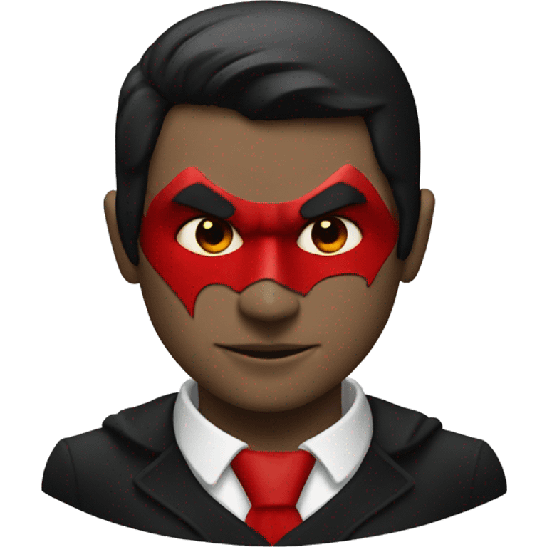 Batman Two-Faceue the colors red black emoji