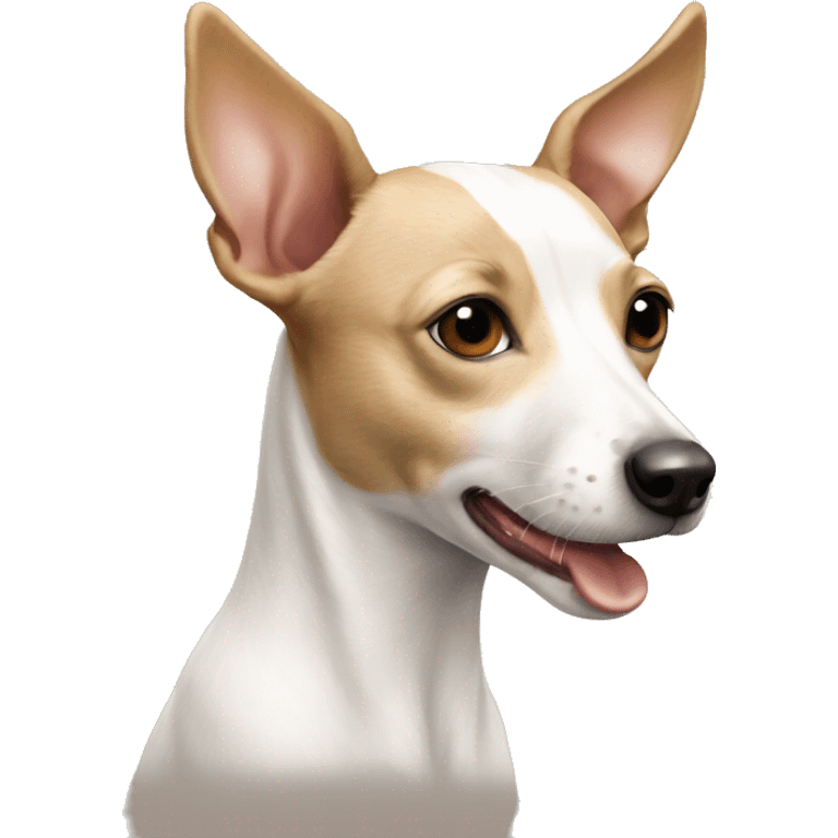 White and beige rat terrier emoji