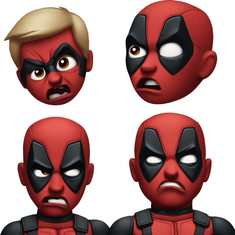 baby deadpool being mad emoji