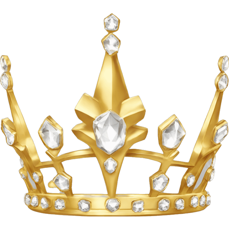 dainty gold crown crystal tiara  emoji