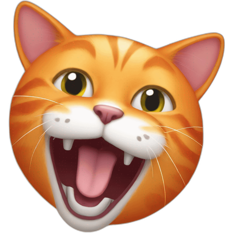 Orange cat barfing emoji