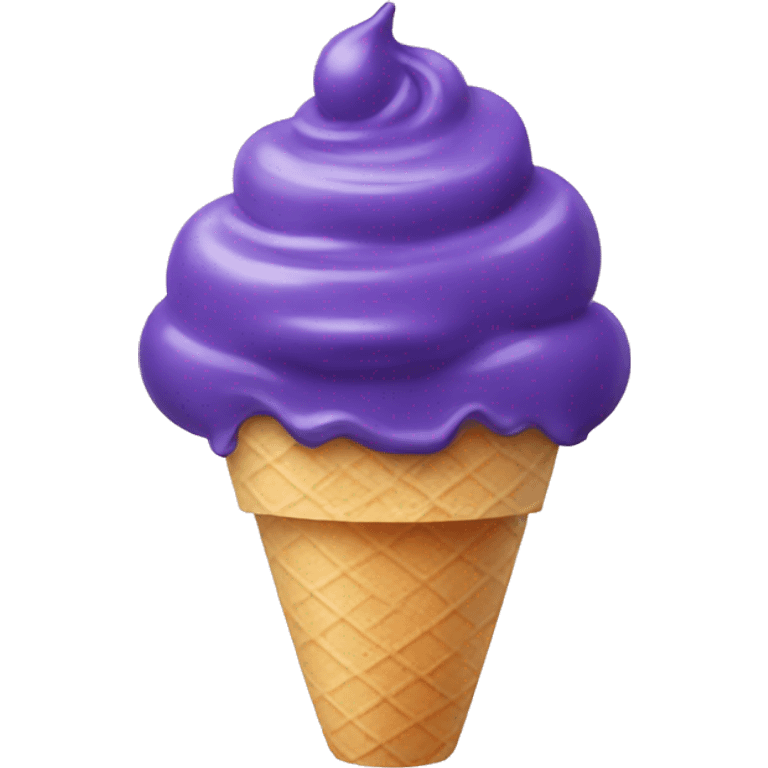 Blueberry frozen yogurt emoji