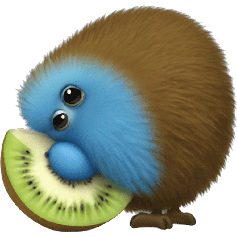 a blue kiwi emoji