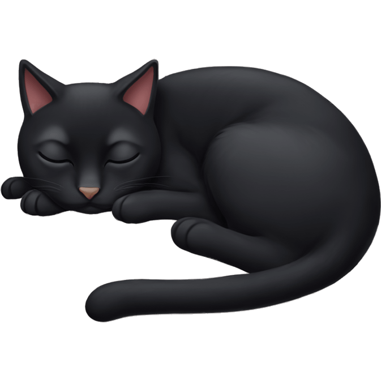 sleeping black cat emoji