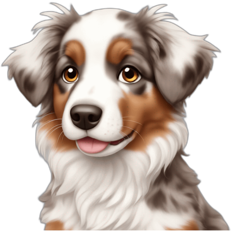 red merle aussie puppy emoji