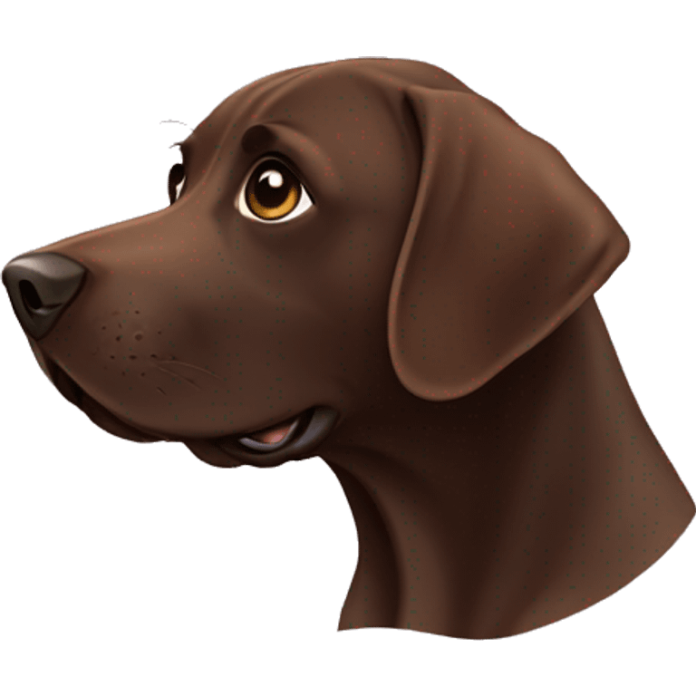 English Chocolate Labrador  emoji