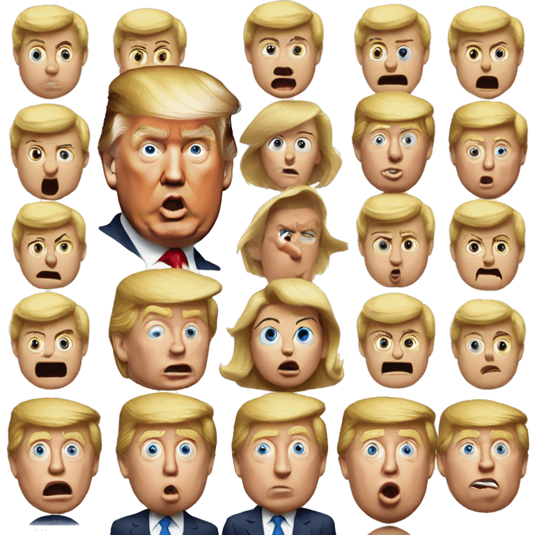 Surprised Donald trump emoji