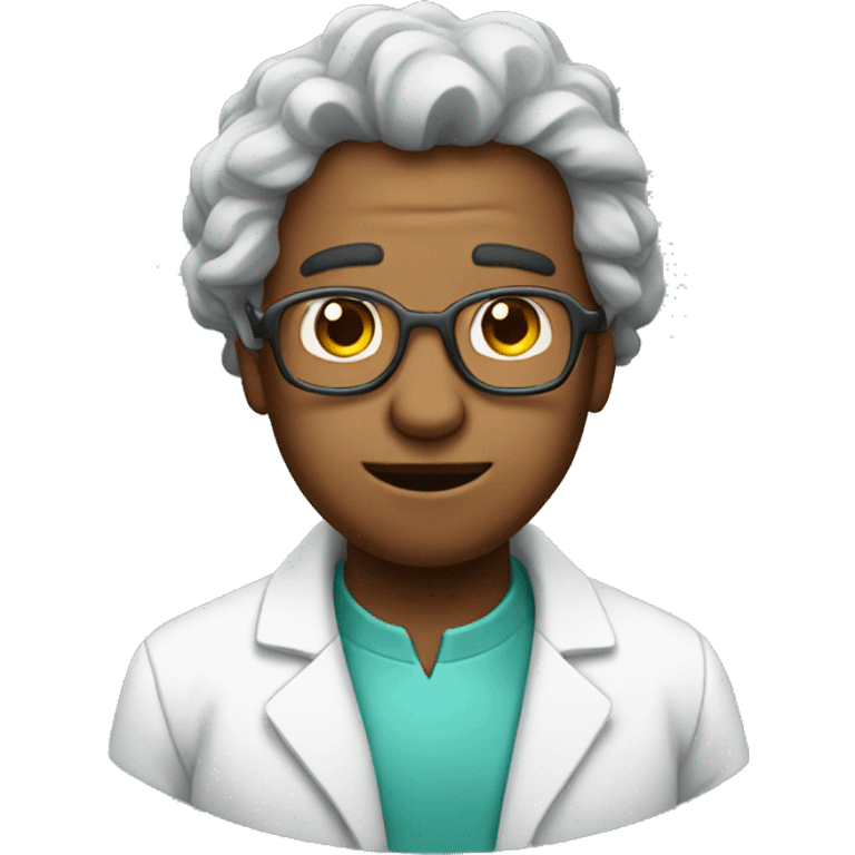 scientist but with the emoji face emoji