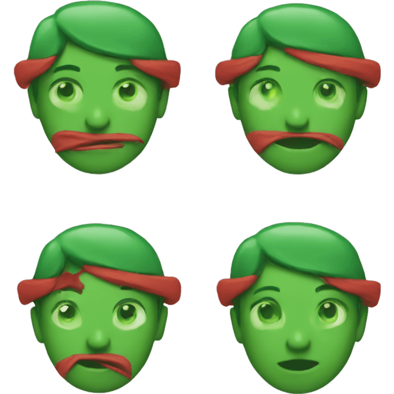 Green & Red emoji