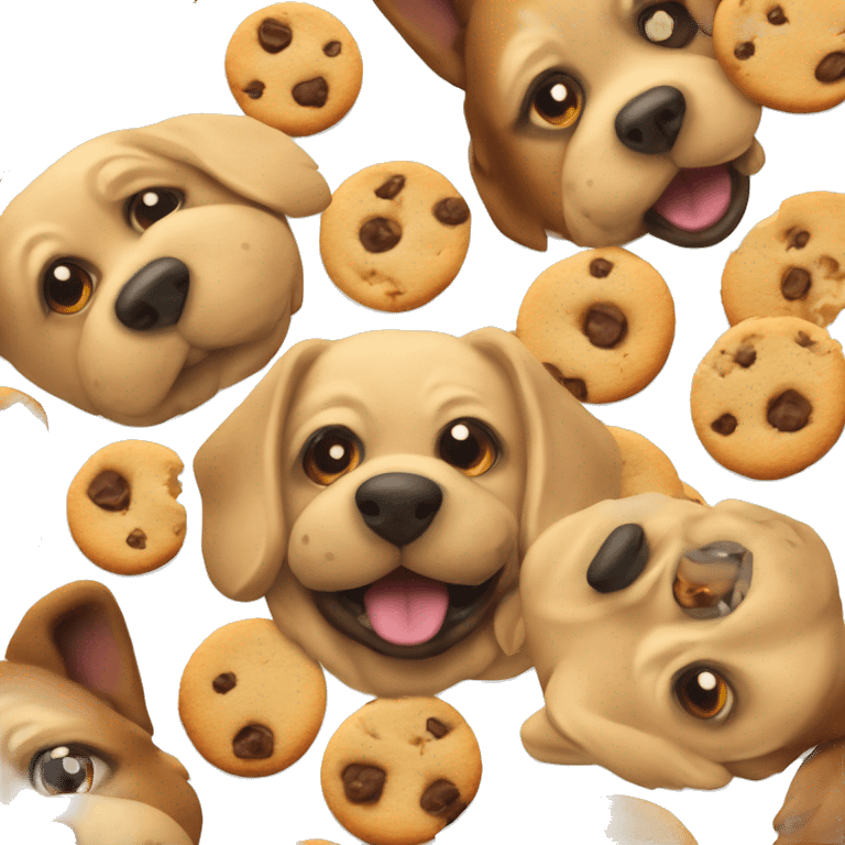 Dog Jack Rushel backing cookies  emoji