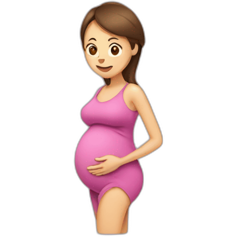 pregnant woman and planning pregnancy emoji