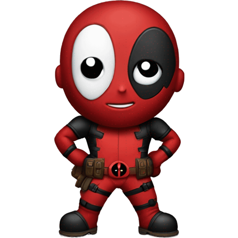 Cute deadpool character full body emoji