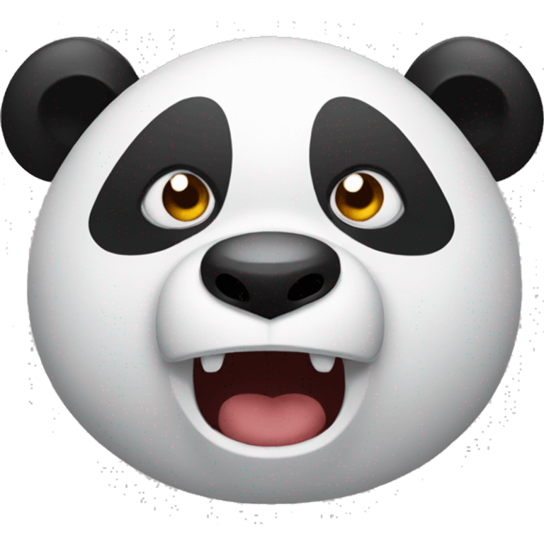 A panda for videos and that is angry and doubtful emoji