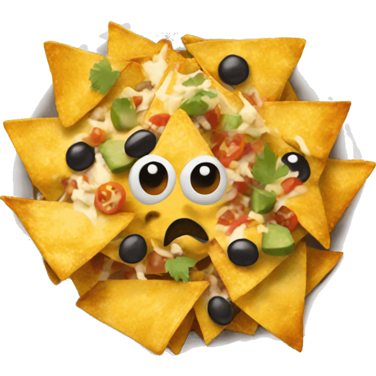 a bowl of loaded nachos emoji