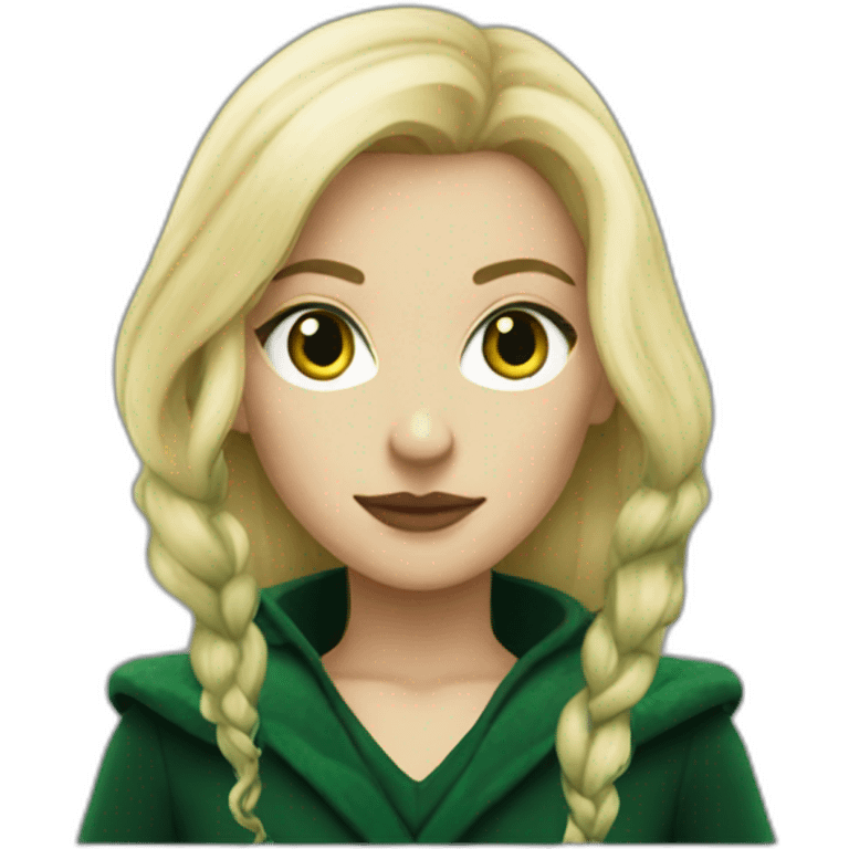 Blonde slytherin girl villain emoji