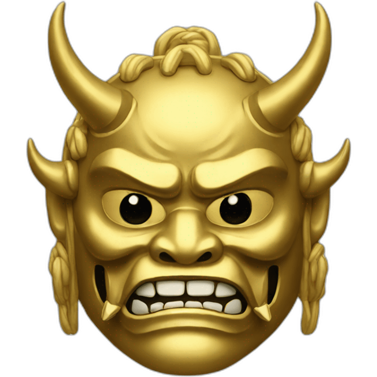 gold japanese oni mask emoji