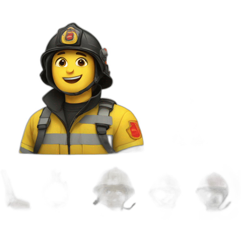 a set of emojis with a Ukrainian firefighter emoji