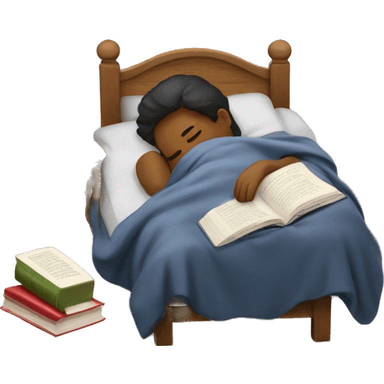 Sleeping with book as pillow  emoji