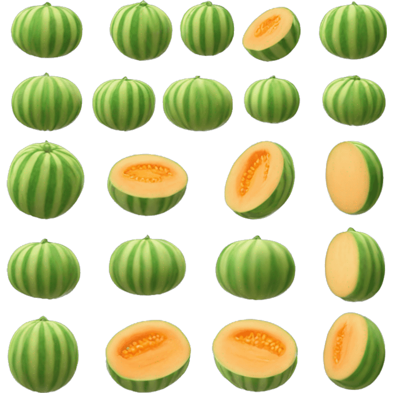 3D muskmelon  emoji