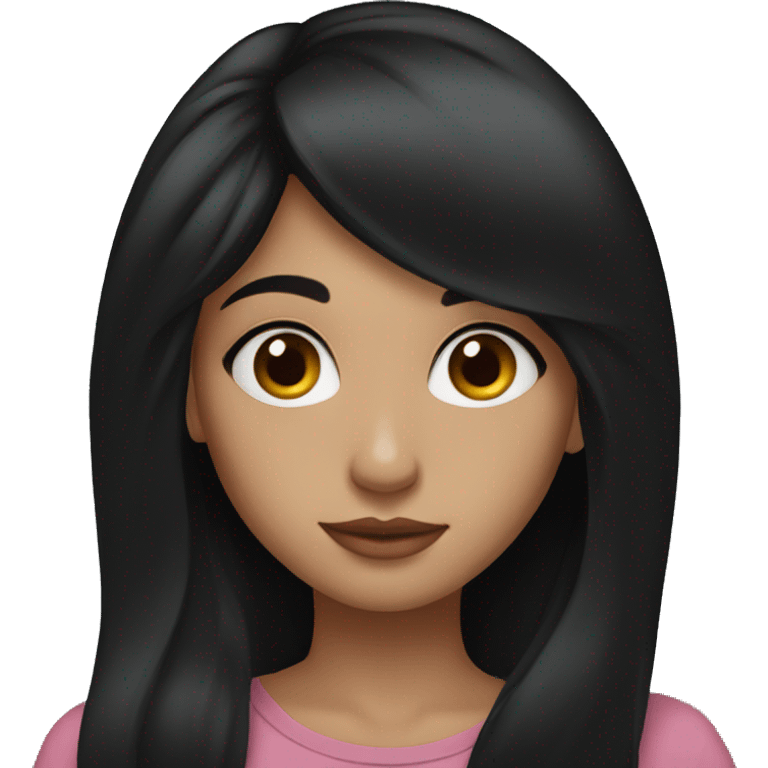 Beautiful girl,Black hair,long hair,Black eyes,indian emoji