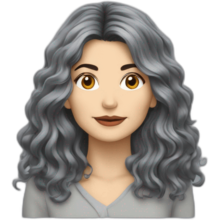 Audrey tautou grey long hair emoji