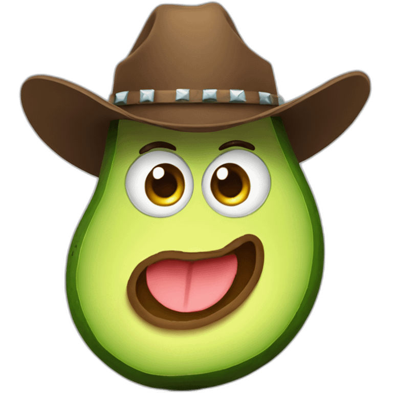 avocado wearing a cowboy hat emoji