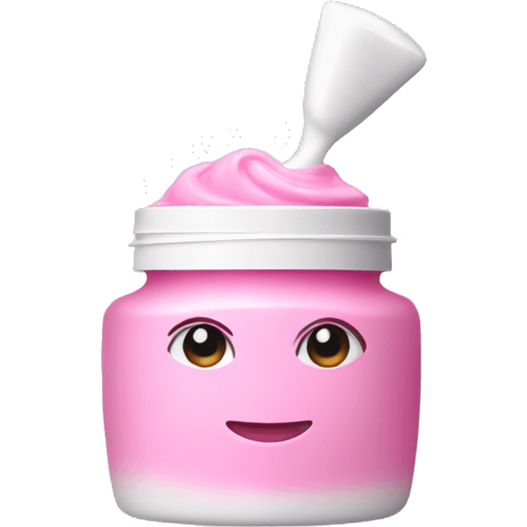 Pink face cream product emoji