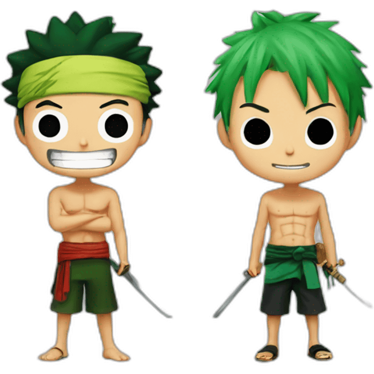 Zoro and Luffy emoji