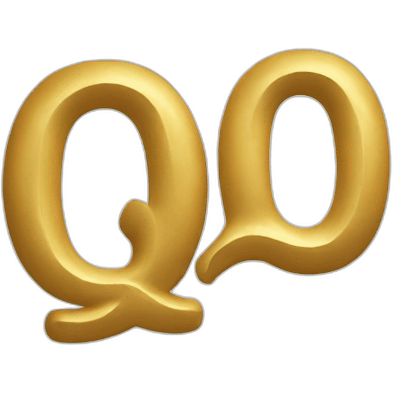 Golden Letters Q and R emoji