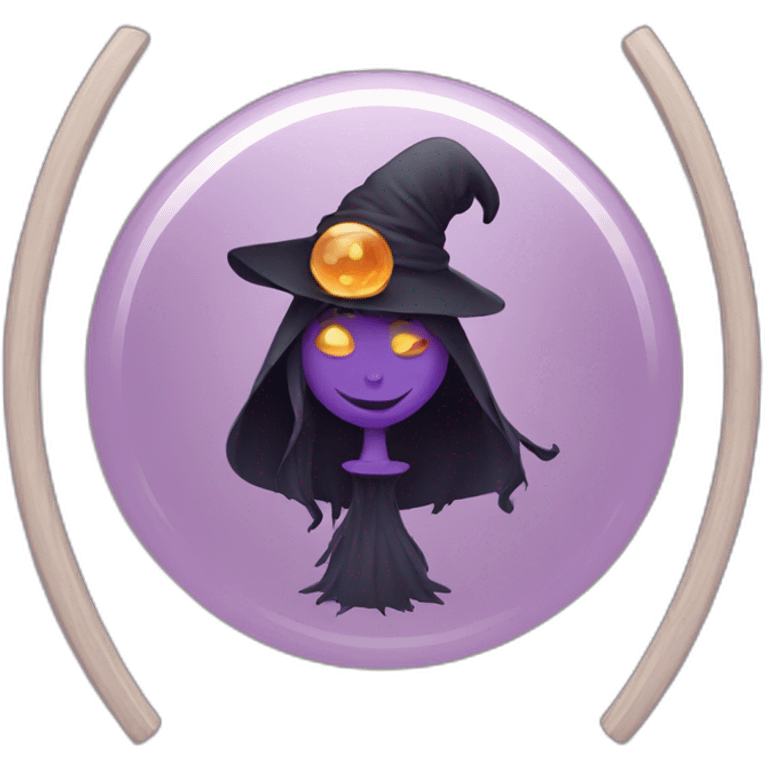 witch seeing mirror emoji