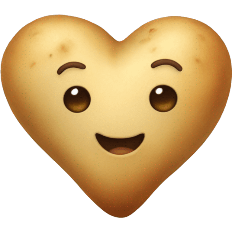 beige heart adorned with potatoes  emoji