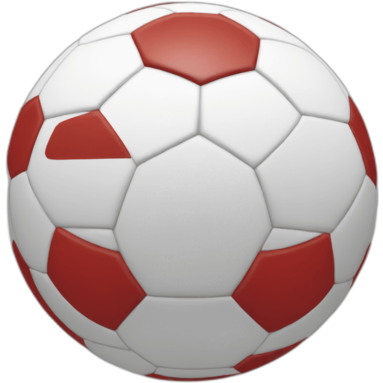 soccer ball red and white emoji