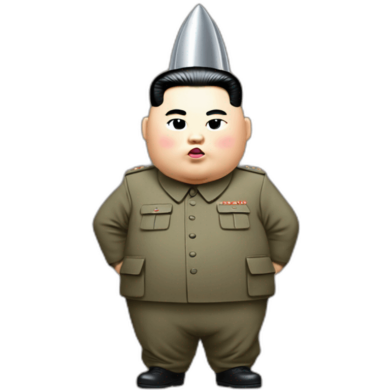 fat Kim jong un carry cute missle emoji