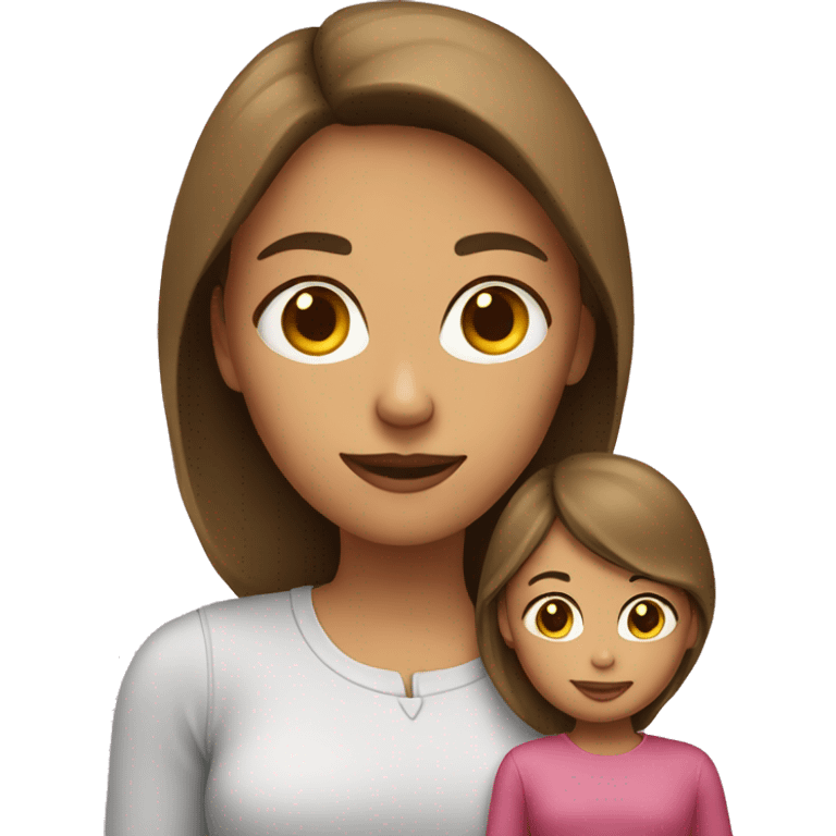 Mom with daughter  emoji