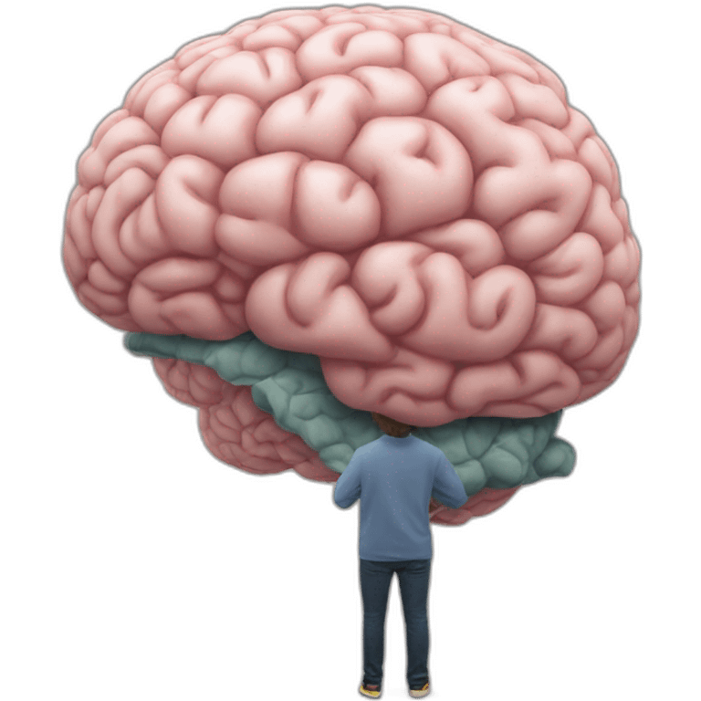 Humongous brain on a small person  emoji