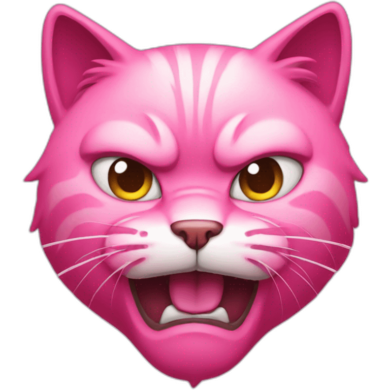 pink angry cat emoji