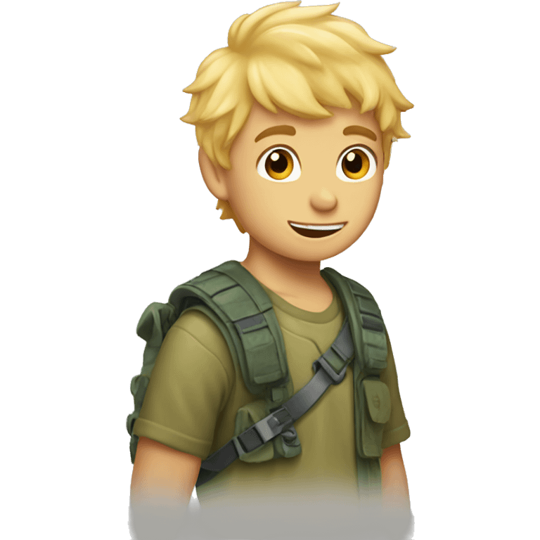 Boy blond hair dinosaur  emoji