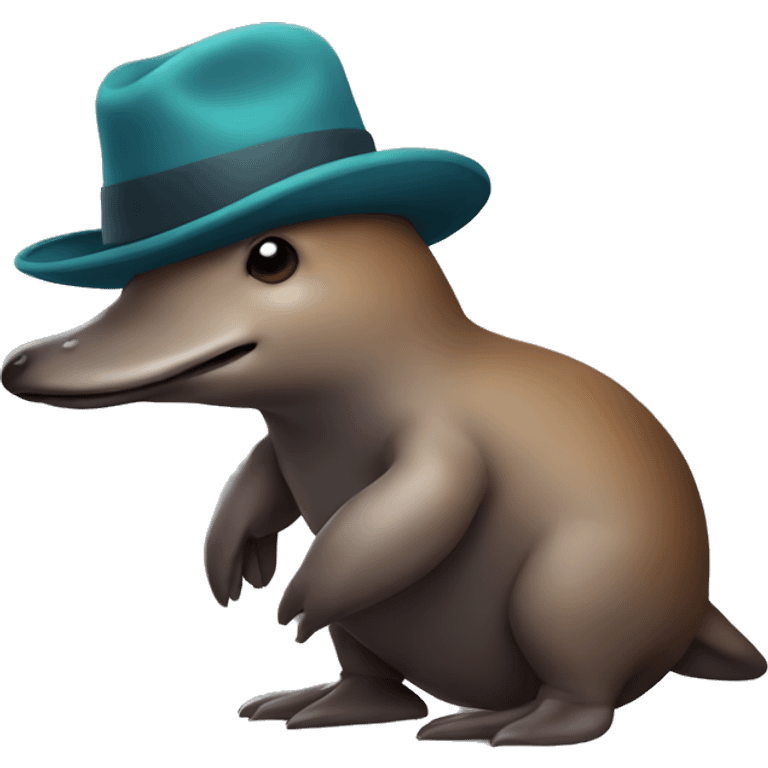 cute Platypus with hat  emoji