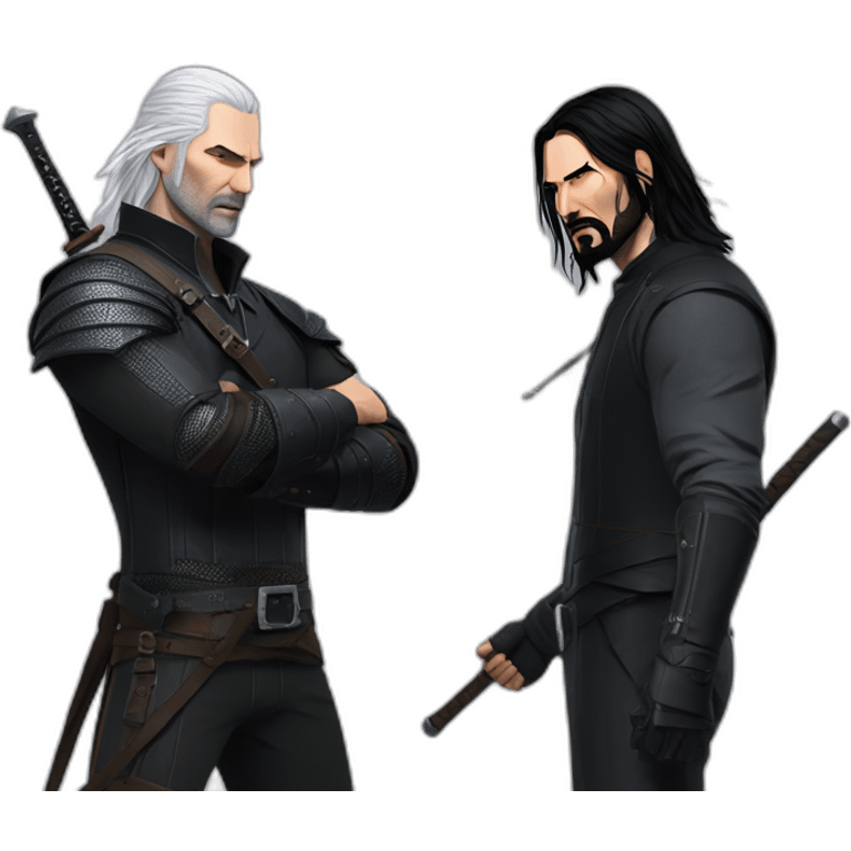 The witcher vs john wick emoji