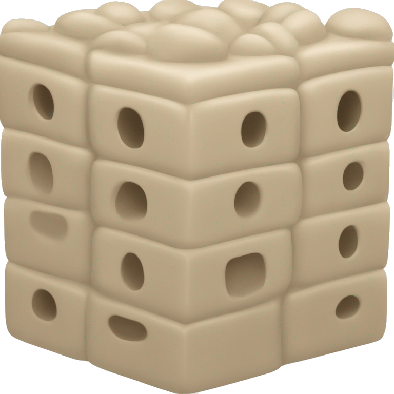 Squishy building block emoji