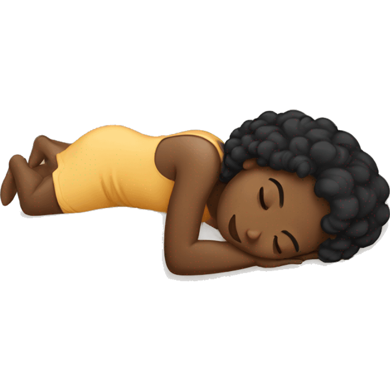 a black girl sleeping emoji