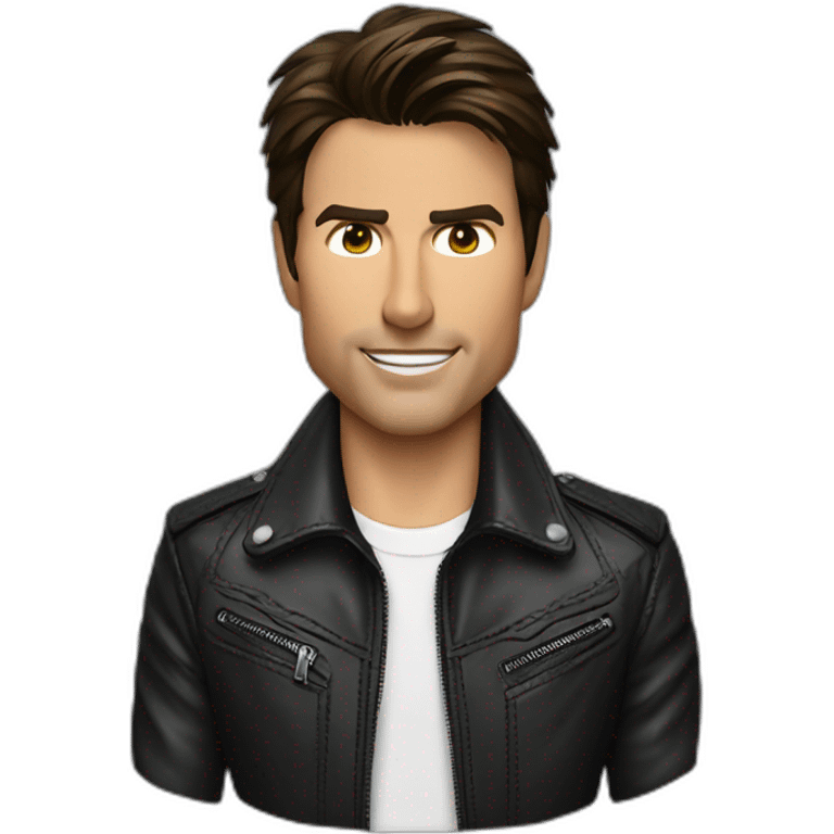 Tom Cruise's face in a leather jacket emoji