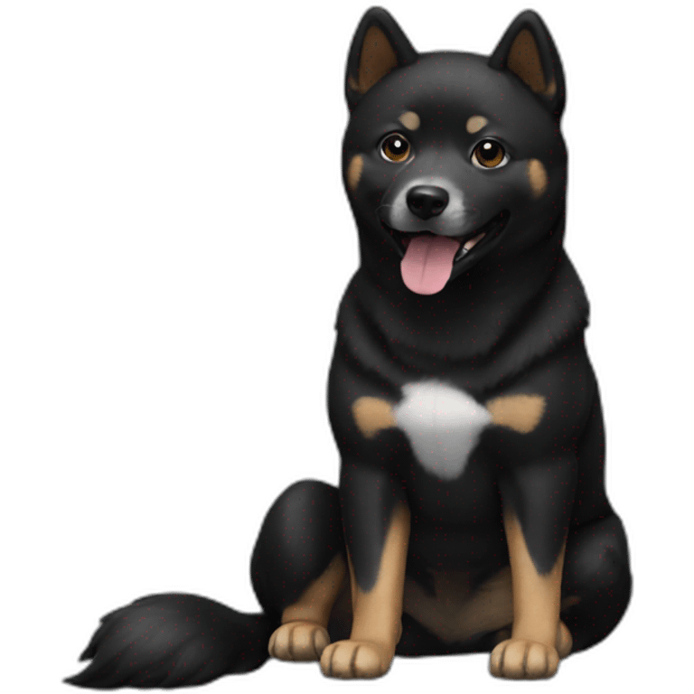 black shiba emoji