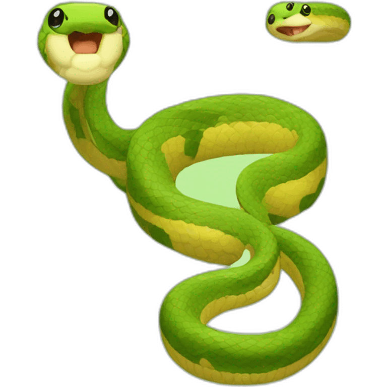 Cute cross snake emoji