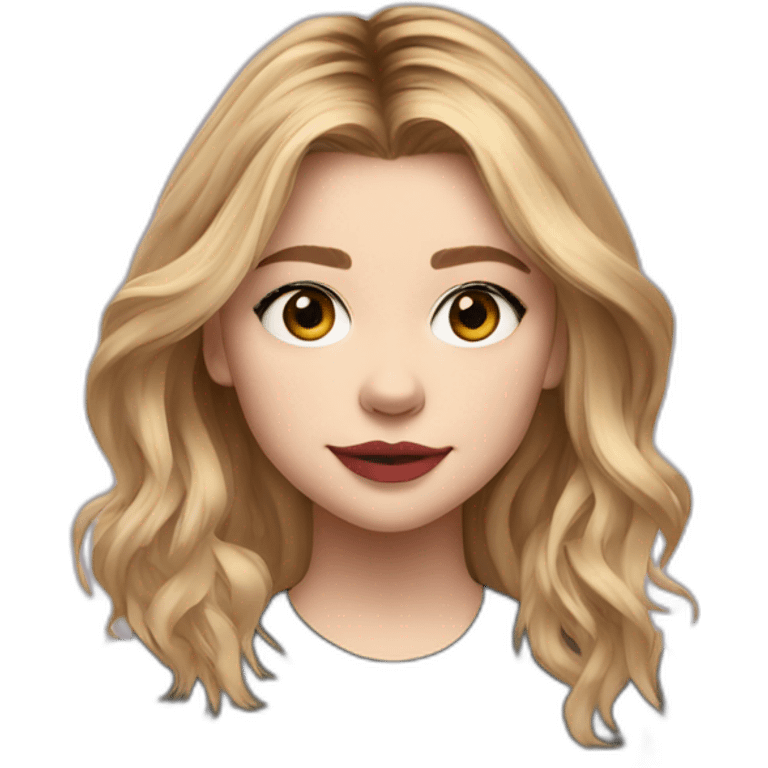 chloë grace moretz cartoon wearing tee emoji