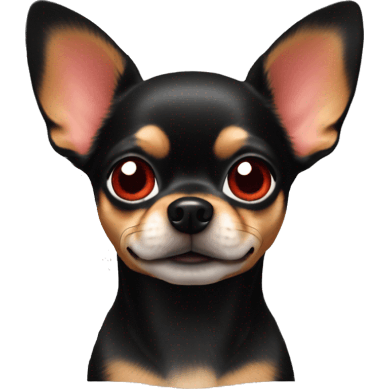 The Chihuahua dog is black and red in color emoji